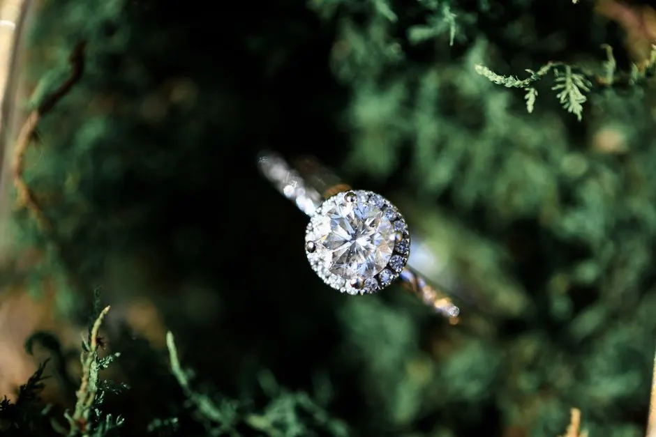 Loose brilliant-cut diamond photographed up close before inspection